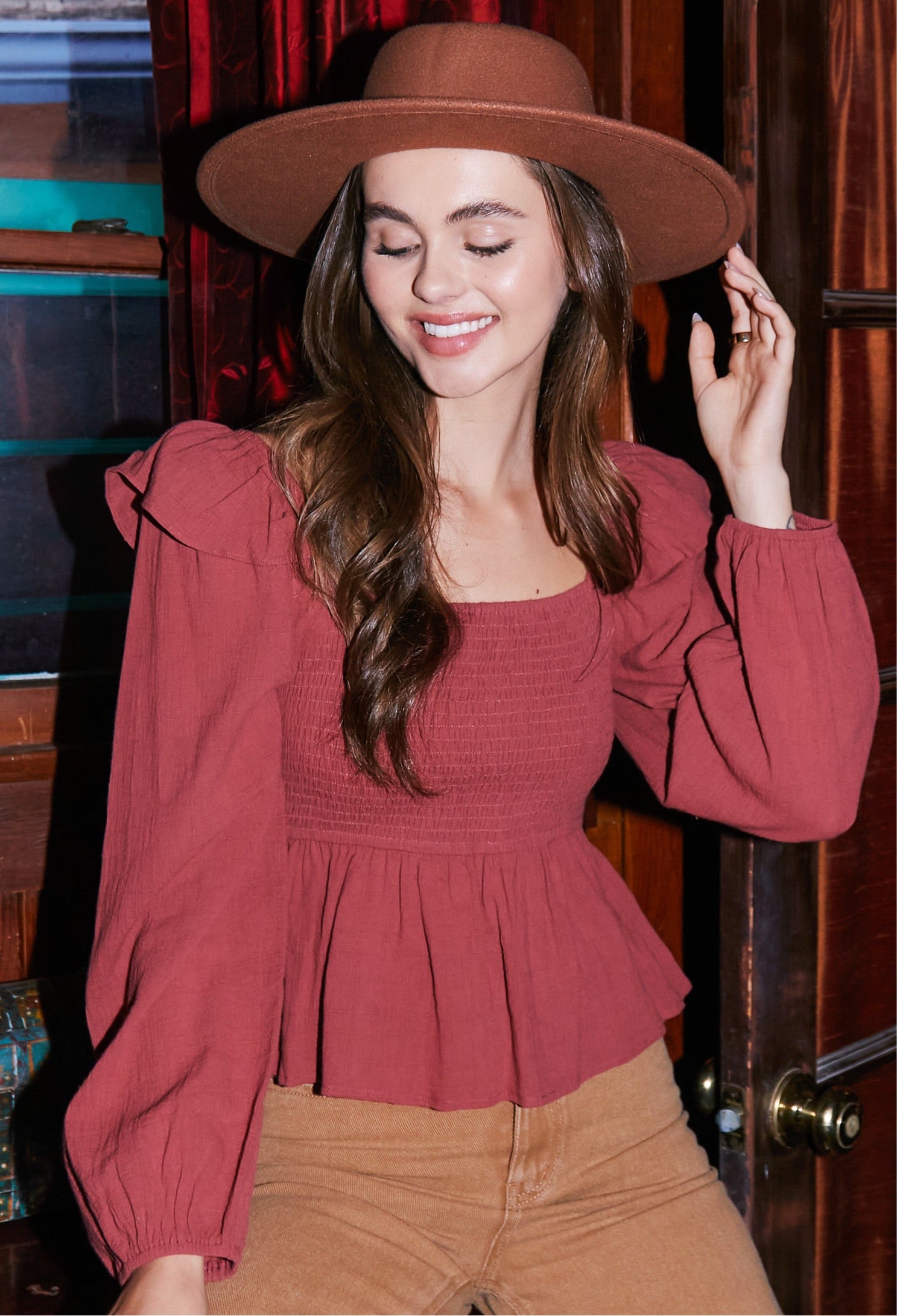 Champagne Dreams Smocked Top