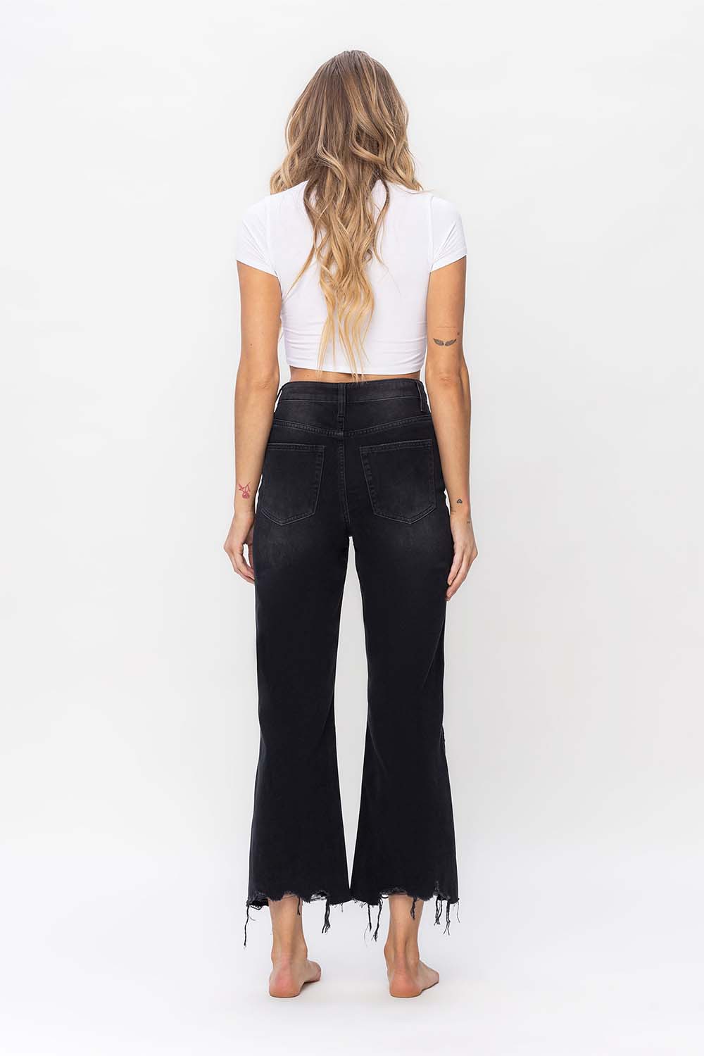 The Leslie High Waist Vintage Flare Jean - Black