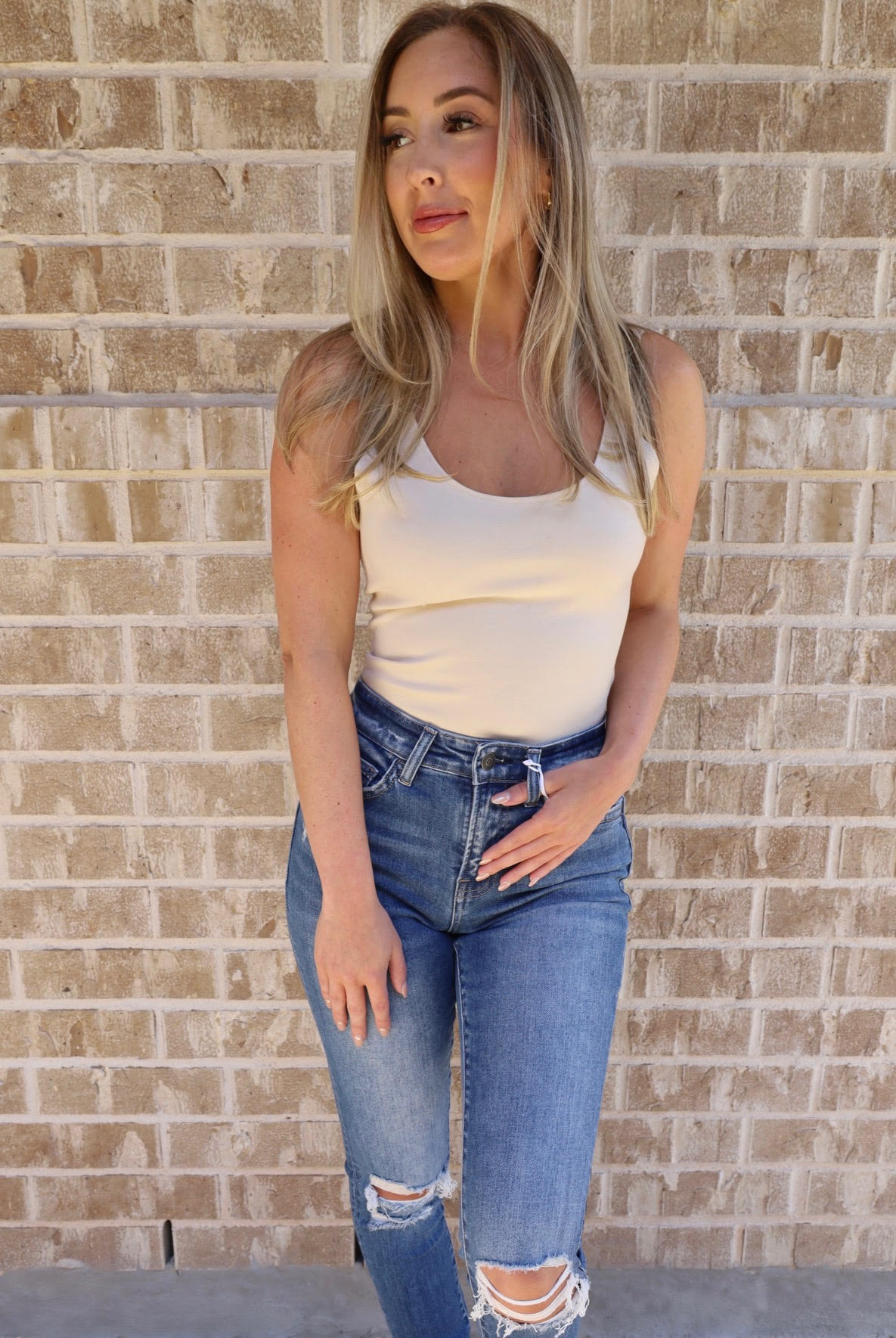 Broadway Strolls Bodysuit in Cream