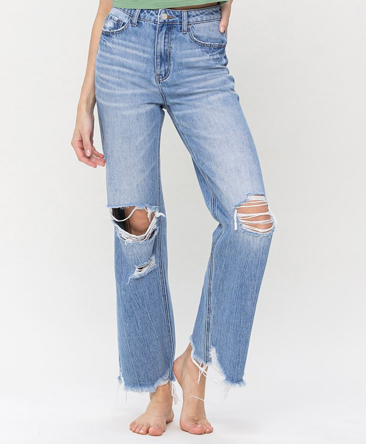 The Leslie High Waist Vintage Flare Jean - Black