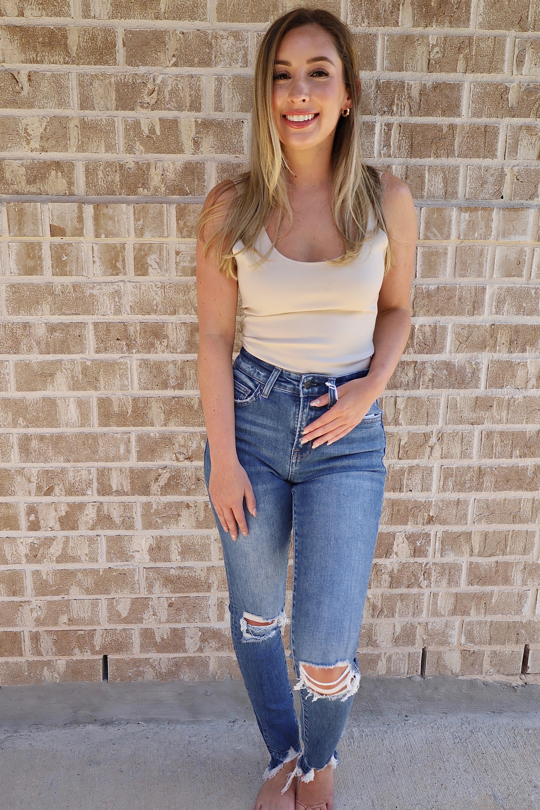 The Cassie High Rise Ankle Skinny Jean