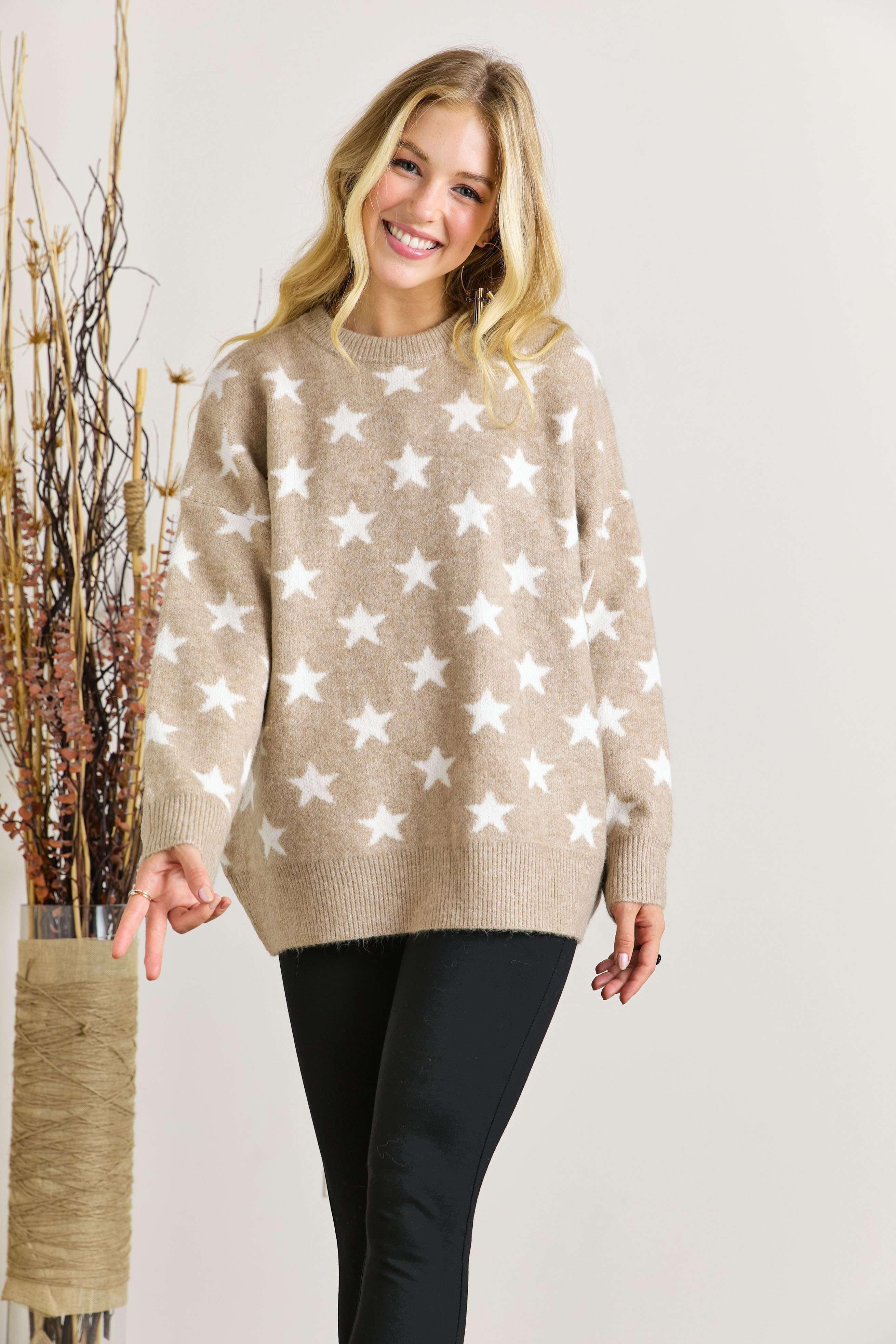 Starry Night Pullover Sweater Curves