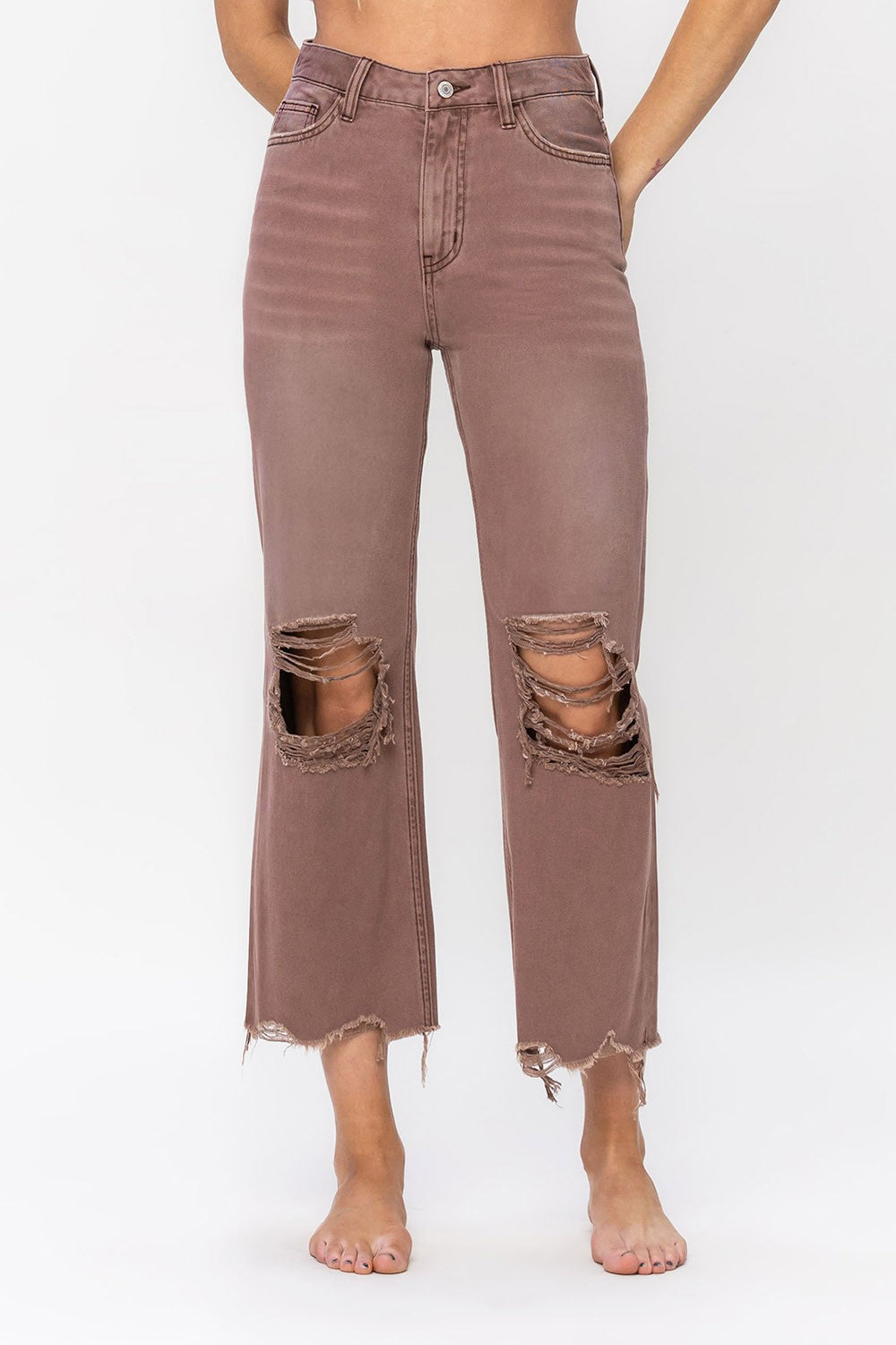 The Leslie High Waist Vintage Flare Jeans - Aztec